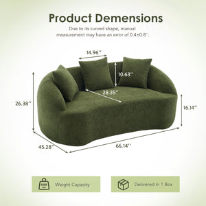 Loveseat Sofa, Compact Design For Small Spaces