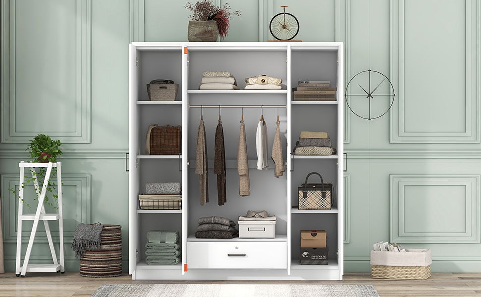 4 Door Wardrobe With 1 Drawer