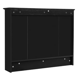 Modern Wall Mounted Mirror Cabinet With Adjustable Shelf, Soft Close Door, And Towel Bar