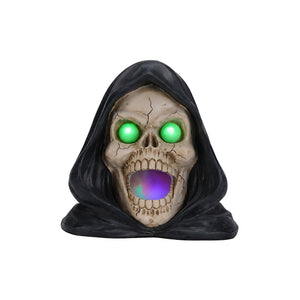 Halloween Grim Reaper Skull Statue with LED Light