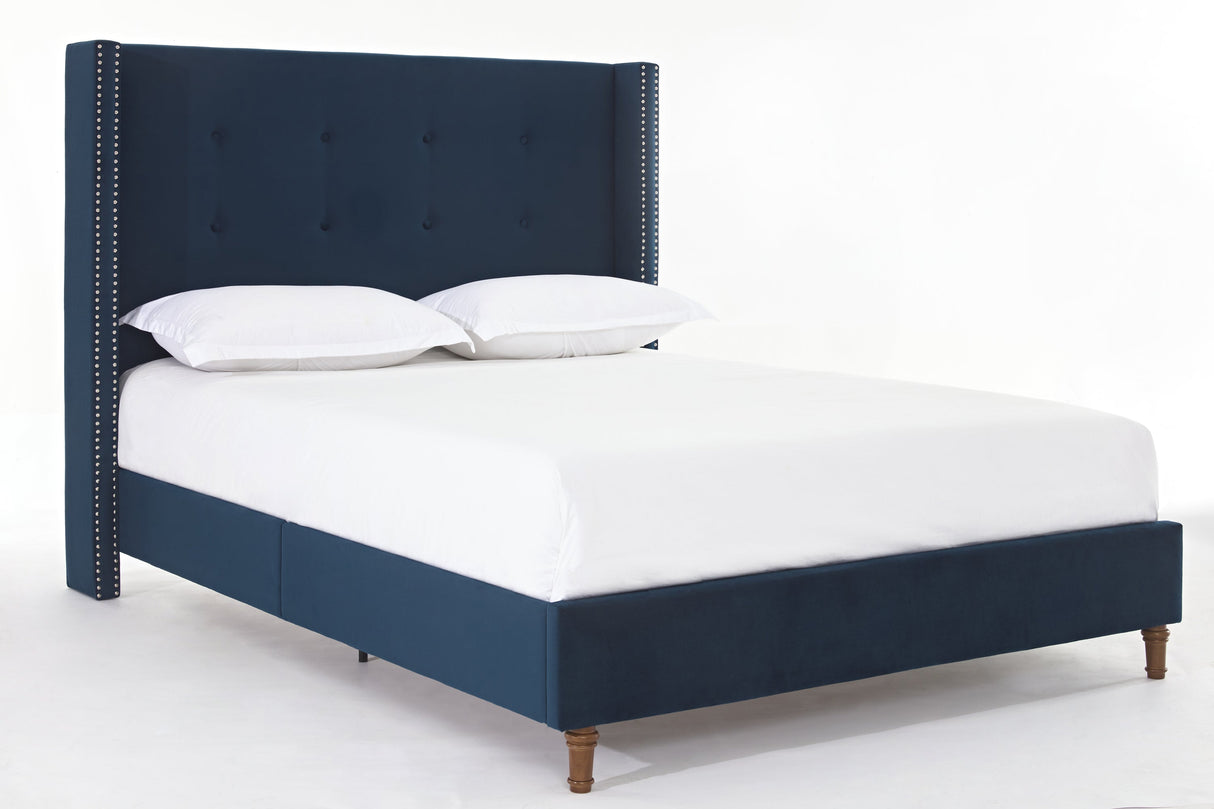 Luxury Wingback Upholstered Bed Frame