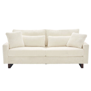 Modern Loveseat Sofa With 4 Pillows