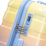 14'/20' 2-Piece PC Spinner Wheel Luggage Set in Gradient Blue and Yellow