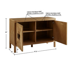 Accent Cabinet With Adjustable Shelves - Natural