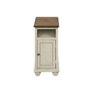 Accent End Table, Storage, Traditional - White