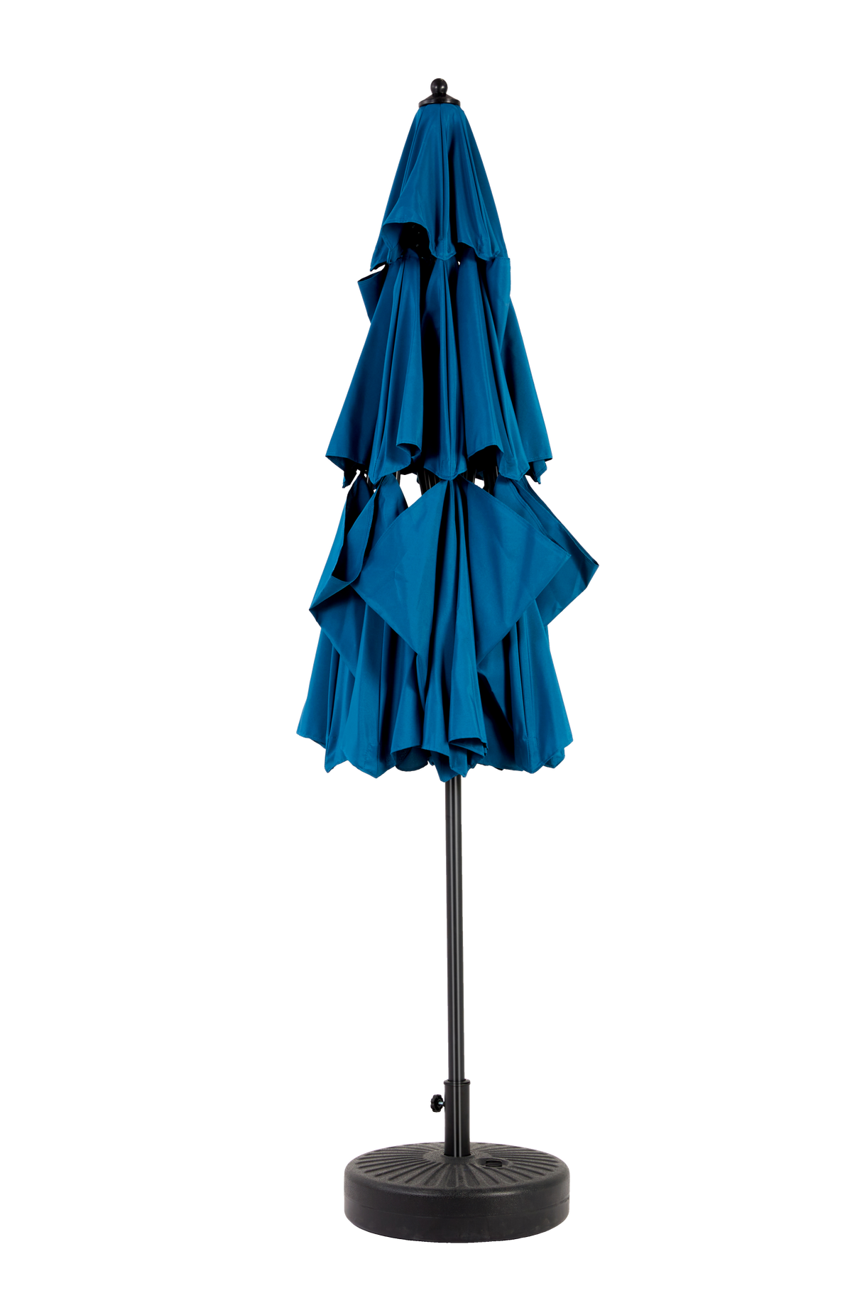 Aluminium 10ft 3 Tier Auto-Tilt Outdoor Patio Umbrella - Dark Blue