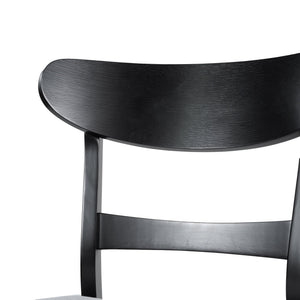 Mid Century Dining Chairs With Cushioned Seats And Wood Frame (Set of 2)
