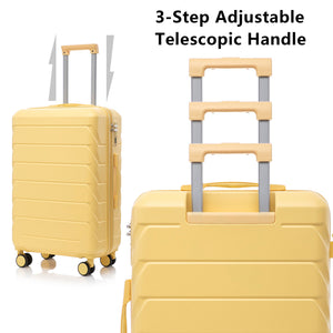 Set 3PCs 20'/24'/28' ABS Spinner Wheel Luggage - Yellow