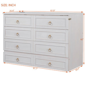 Murphy Bed With Large Drawers And Stylish Design