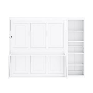 Sturdy Murphy Bed With Desk And Bookshelf