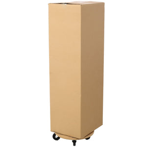 Furniture Moving Dolly, Heavy Duty Wood Rolling Mover With Wheels For Piano Couch Fridge Heavy Items, Securely Holds 500 Lbs (2 Piece Round Platform) - Natural