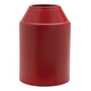 Red metal vase (set of 2)