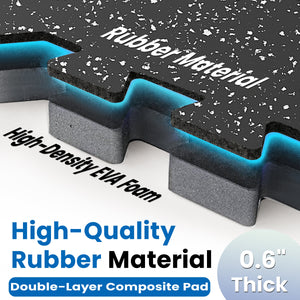 0.6 Inch Thick Interlocking Gym Floor Mats