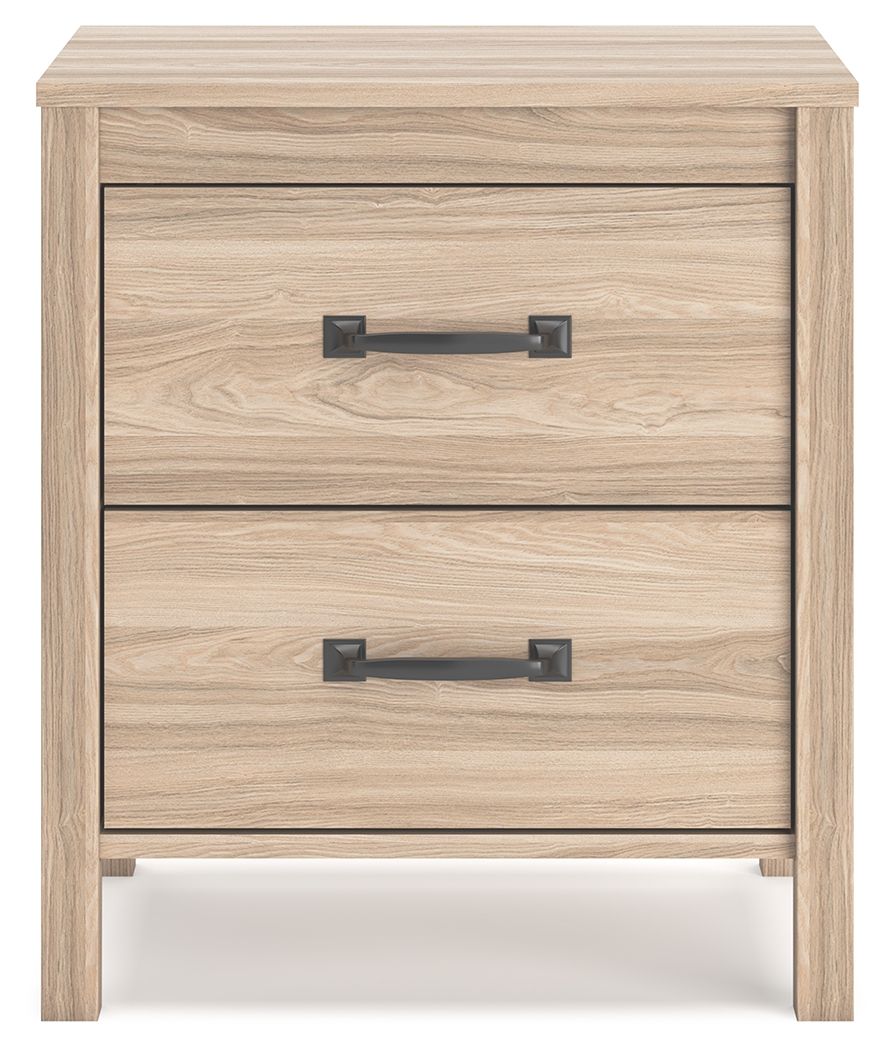Battelle - Two Drawer Night Stand - Tan