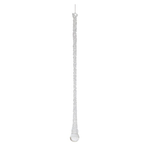 Clear Beaded Glass Icicle Drop Ornament (Set of 6)
