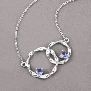 0.38 Carat Genuine Tanzanite .925 Sterling Silver Pendant