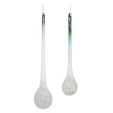 Green-Iridescent-Ribbed-Glass-Icicle-Drop-Ornament-(Set-of-12)-Christmas-Ornaments