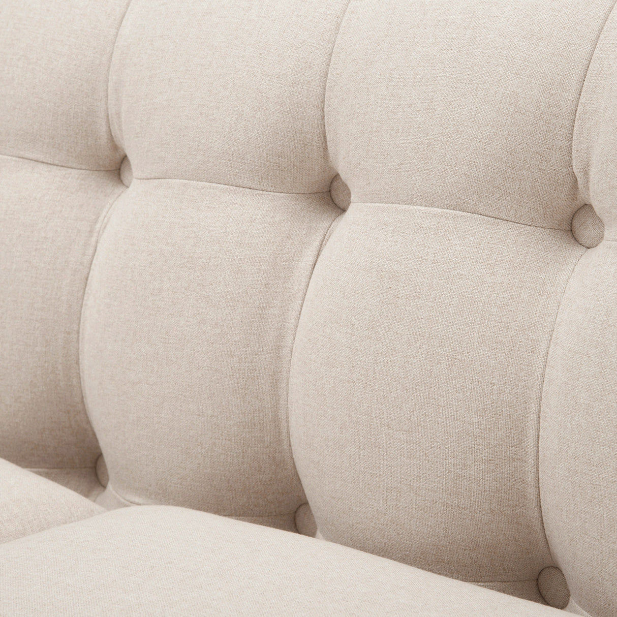 Jack 84' Modern Tuxedo Tufted Sofa, Sky Neutral Beige Polyester
