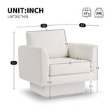 Hartswell Teddy Sherpa Modern Swivel Accent Chair