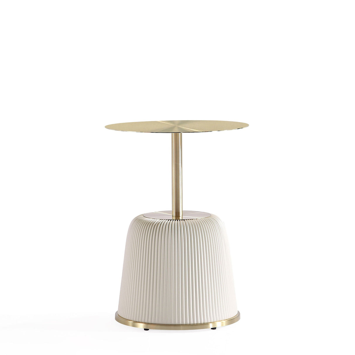 Anderson - Upholstered End Table With Round Top