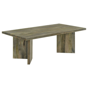 Neskowin - 2 Piece And End Table Set With Geometric Panels - Brown