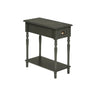 Accent Side Table, 2 Tier, Storage Drawer, Stylish Traditional Design