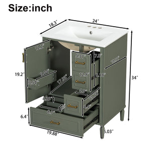 Traditional Bathroom Vanity Set With Soft Close Doors