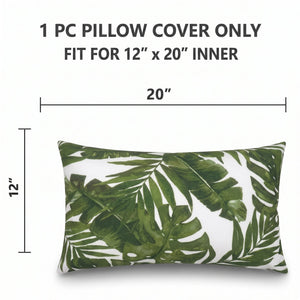 2 Pack Outdoor Lumbar Pillow Covers