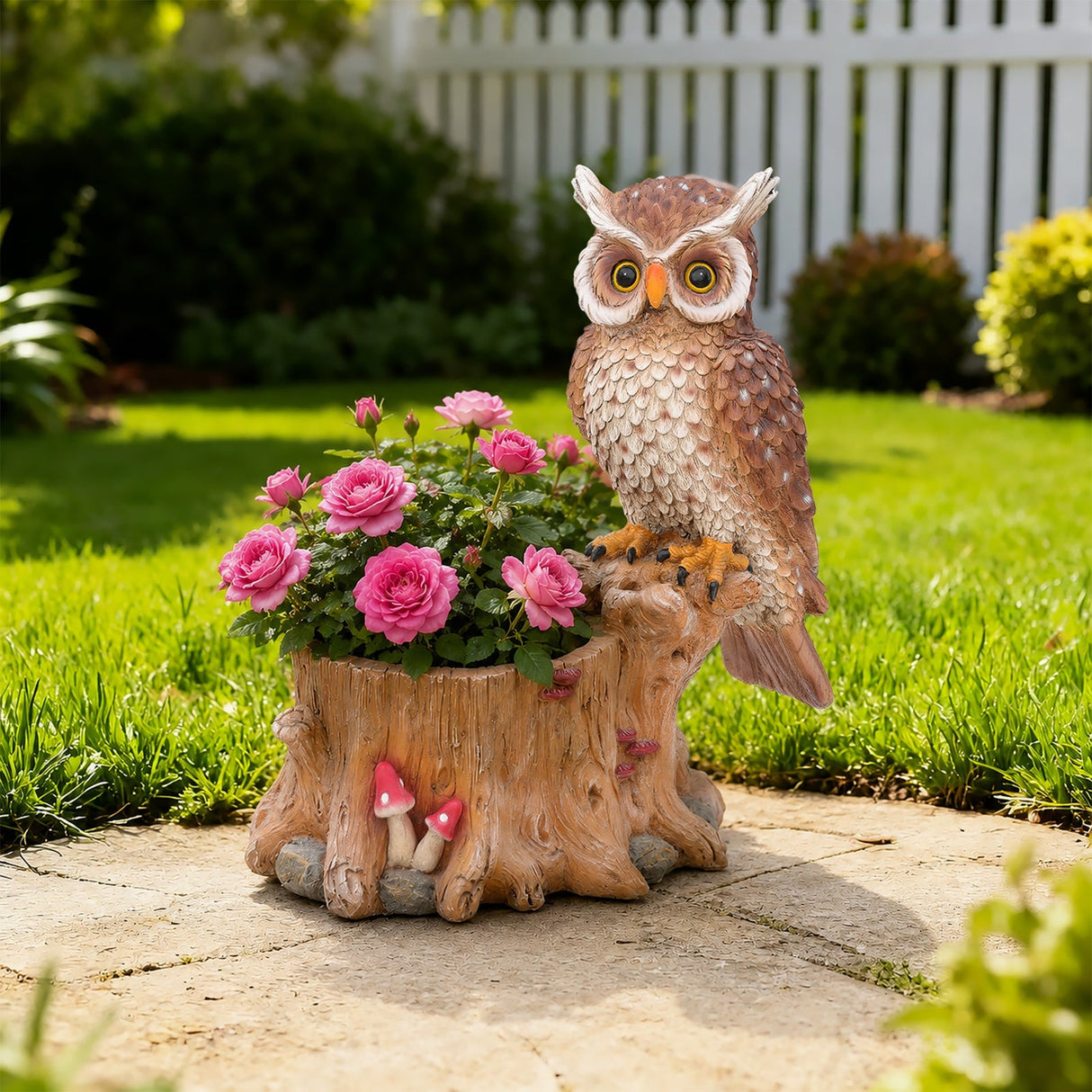 Decorative Owl Garden Planter Pot on Branch