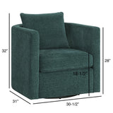 Sutton Light Grey Performance Fabric Swivel Barrel Chair