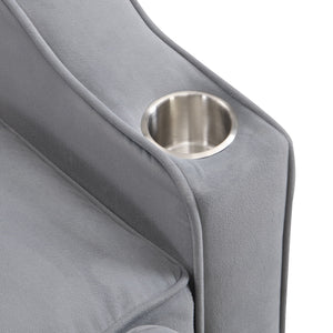 Modern Loveseat With Pullout Bed, Adjustable Reclining Backrest