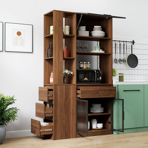 70.87"H Tall Storage Cabinet with Multi-Functional Storage Space