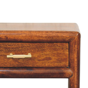 Solid Wood Regency Chestnut Nightstand, 1-Drawer, 1 Open-Slot