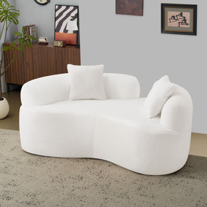 Modern Curved Loveseat