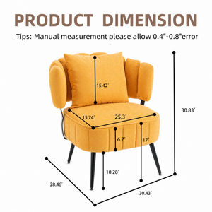 Decorative Armchair With Spring Seat Cushion