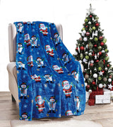 Noblehouse velvet touch holiday throw fleece blanket (50" x 60")
