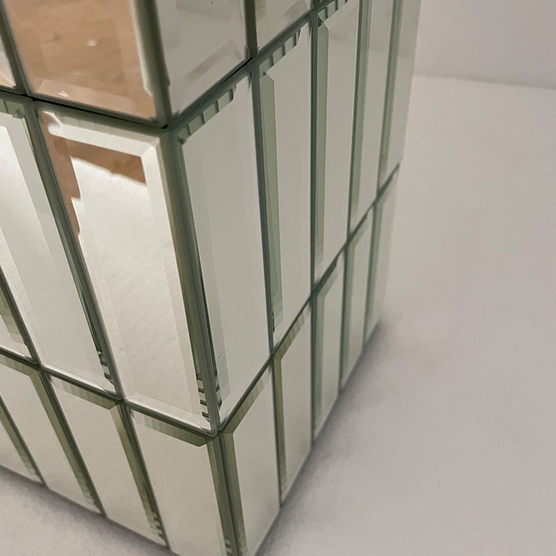 36.02" Tall Mirrored Floor Vase