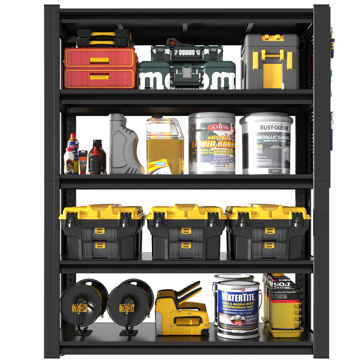 78"H 5-Tier Adjustable Heavy-Duty Storage Shelving Unit