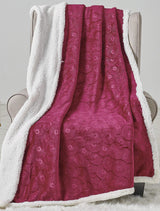 Decor&More Bon Iver Collection Extra Soft Bursting Fireworks Embossed Microplush Throw Blanket with Sherpa Backing (50" x 60")