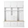 Entryway Hall Tree With Bench And Storage, 5 In 1 Coat Rack