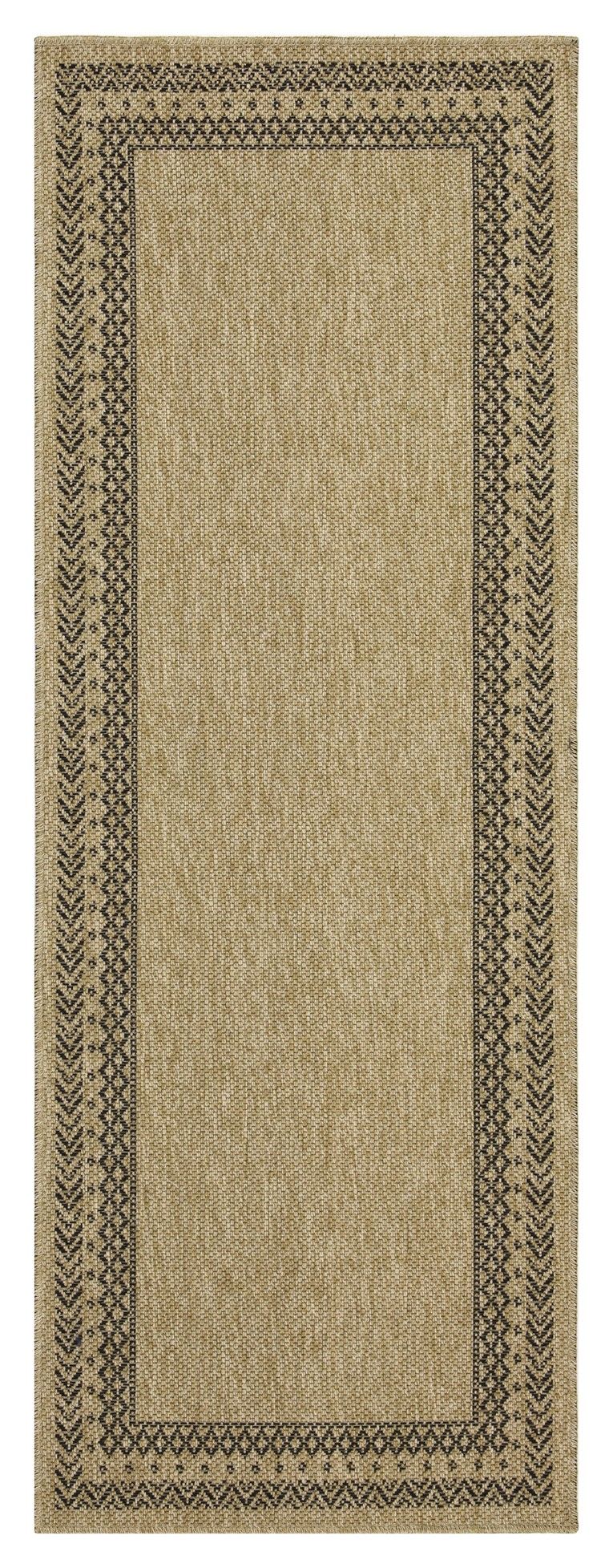 Earth - 5'3" X 7'3" Polypropylene Indoor, Outdoor Area Rug - Jute / Black