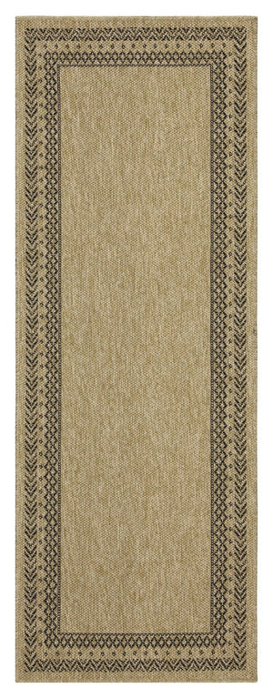 Earth - 5'3" X 7'3" Polypropylene Indoor, Outdoor Area Rug - Jute / Black