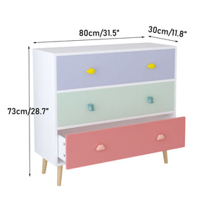 3 Drawer Dresser Storage Cabinet