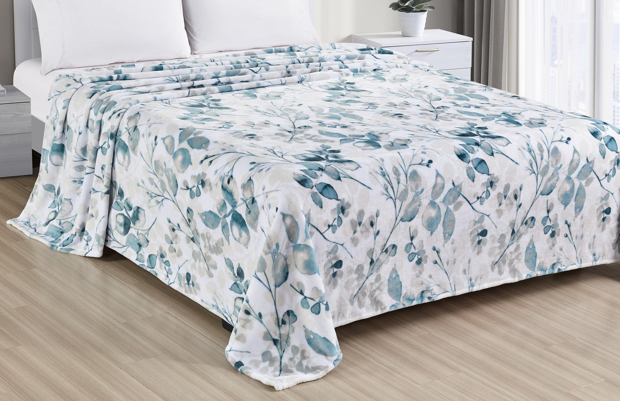 Faith, Hope, Love Home Décor Dempsey Plush Blanket - Soft And Cozy Blue Blanket