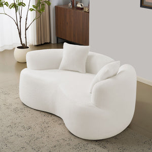 Modern Curved Loveseat