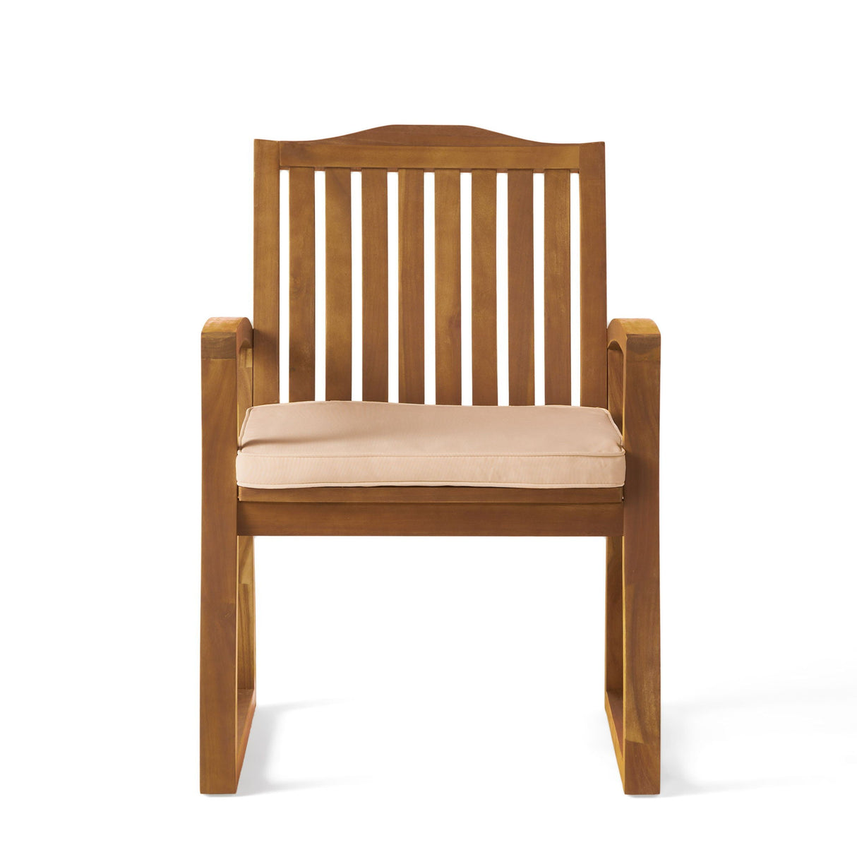 Della - Wood Armchair (Set of 2) Outdoor Dining Chairs - Cream