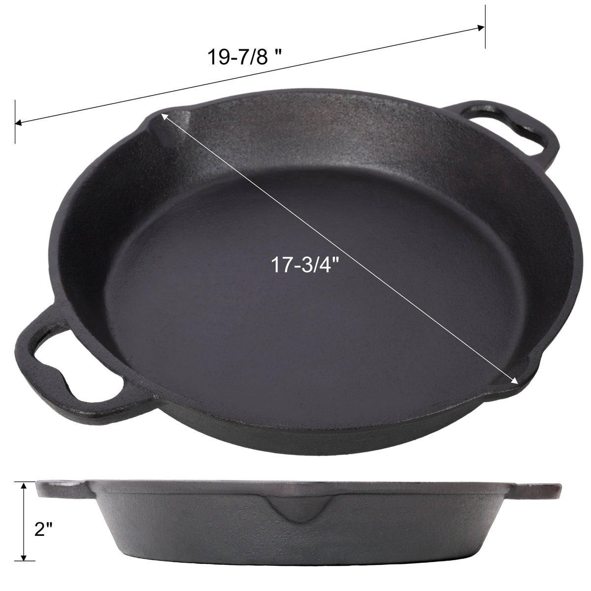 17-Inch Pre-Seasoned Cast Iron Skillet