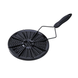 Arepa Grill for Stovetop & Gas Burner – Colombian Arepa Grill, Heat Diffuser Plate for Even Cooking, Durable Enamel-Coated Iron with Non-Slip Handle for Flatbreads & Tortillas