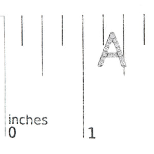 10K White Gold 1/10 Cttw Diamond Initial “A” to "Z" Stud Earring