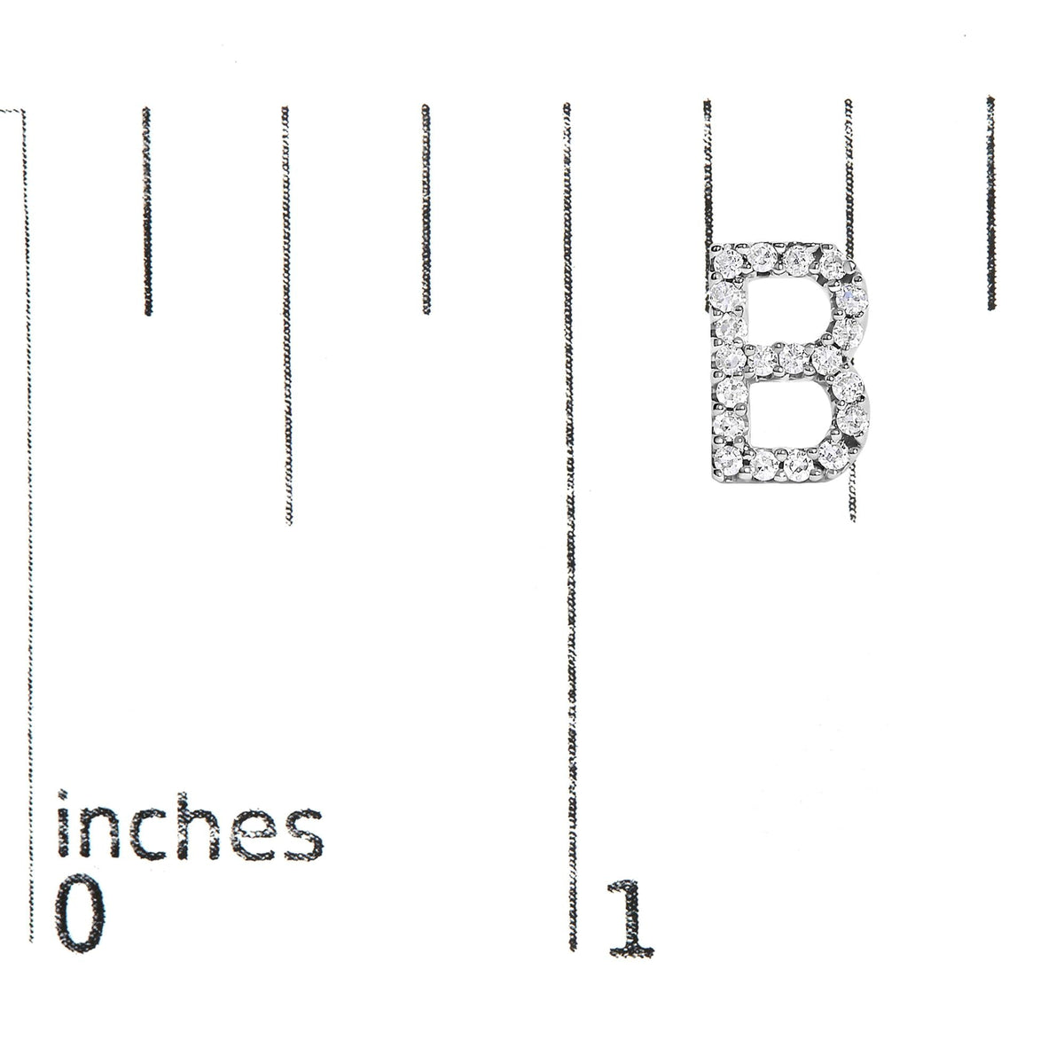 10K White Gold 1/10 Cttw Diamond Initial “A” to "Z" Stud Earring